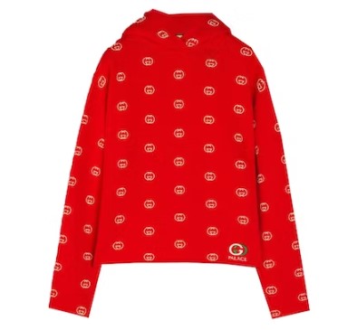 [해외] 구찌 팔라스 울 니트 스튜로베리 후디 Gucci Palace Wool knit strawberry hoodie with studs and crochet detail