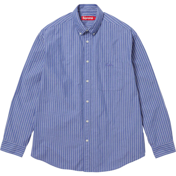 [해외] 슈프림 루즈 핏 스트라이프 셔츠 Supreme Loose Fit Stripe Shirt 23FW