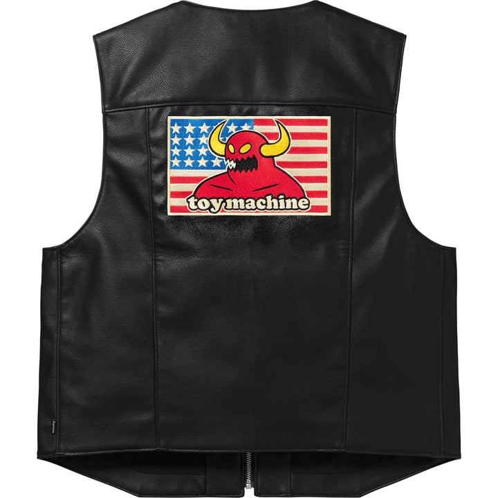 [해외] 슈프림 토이머신 폭스 레더 베스트 Supreme Toy Machine Faux Leather Vest 24SS