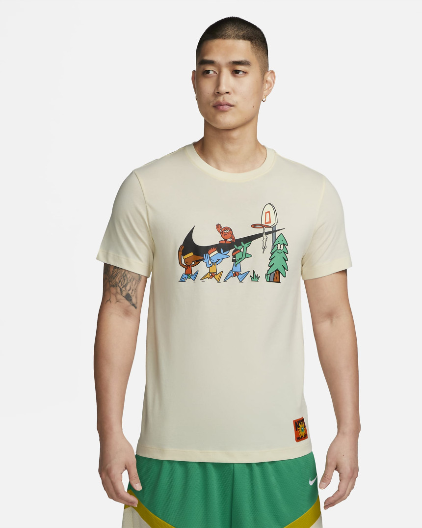 [해외] 나이키 드라이핏 농구 티셔츠 반팔티 옐로우 FD0068-113