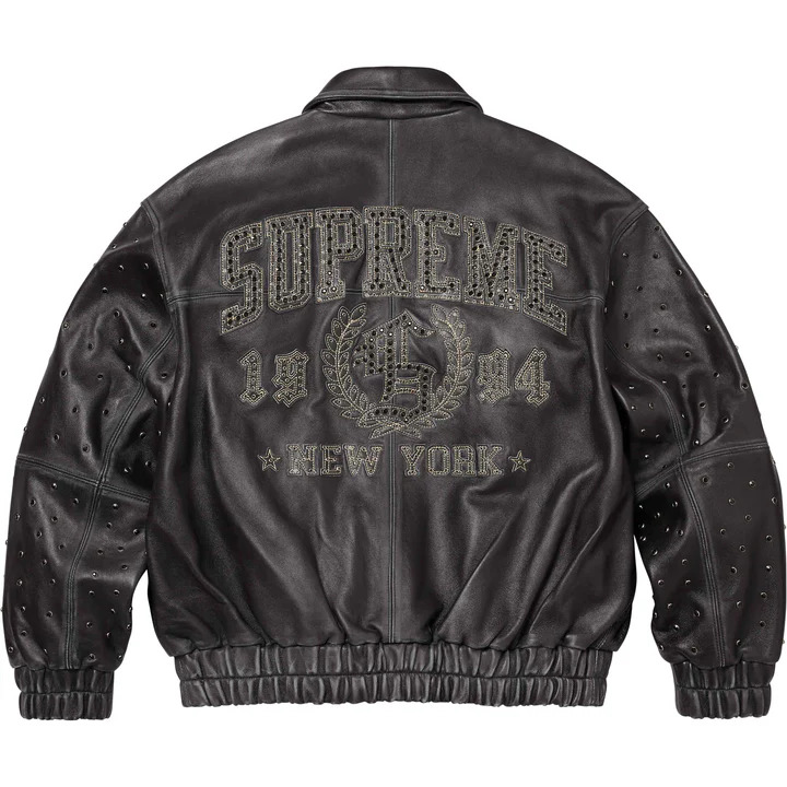 [해외] 슈프림 젬 스터디드 레더 자켓 Supreme Gem Studded Leather Jacket 24SS