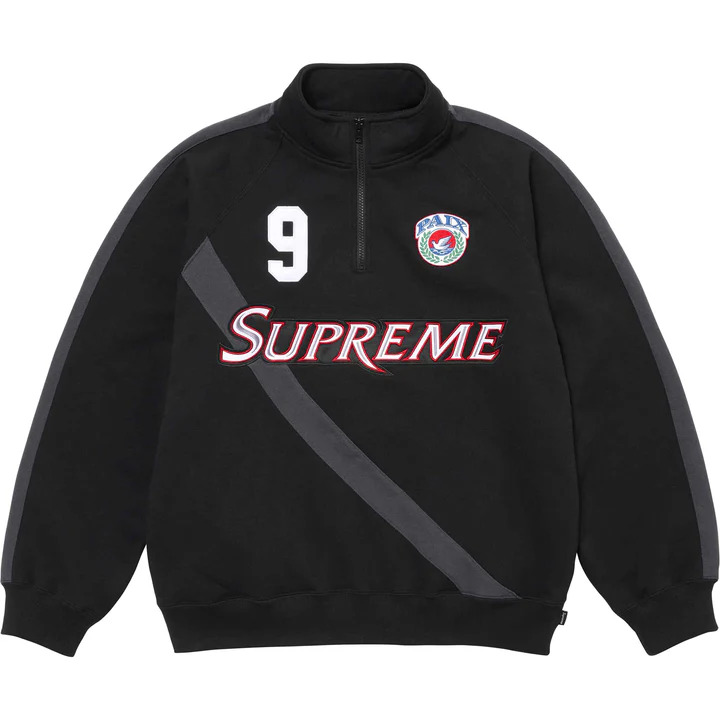 [해외] 슈프림 에콰이프 하프 집 스웻셔츠 Supreme Equipe Half Zip Sweatshirt 24SS